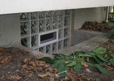 Glass Block Windows - Photo of a basement glass block window installed by A Glass Block Vision.