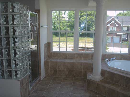 Glass Block Shower Walls - Photo of a beautiful glass block shower built by A Glass Block Vision.